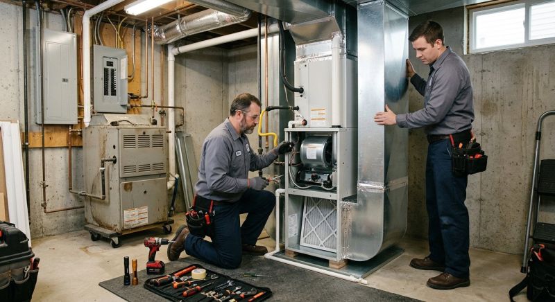 Commercial Central Heat Installation