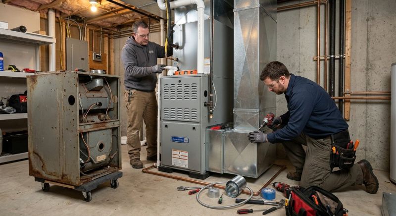 Commercial Central Heat Installation